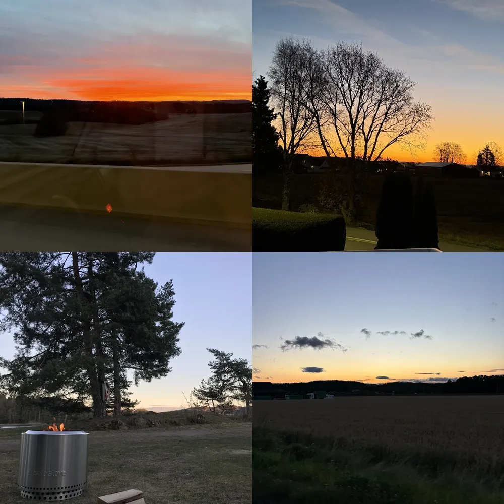 Sunset and Fields