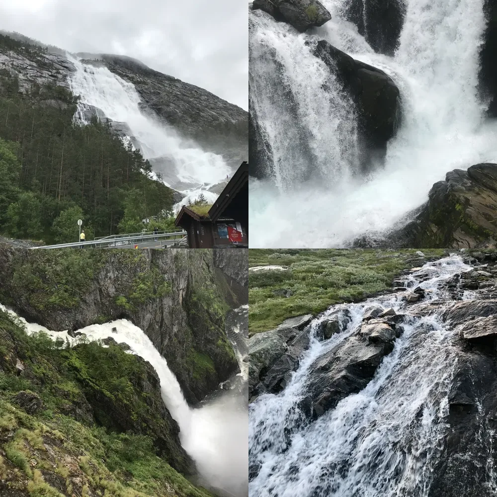 Waterfalls and Rocky Hillsides
